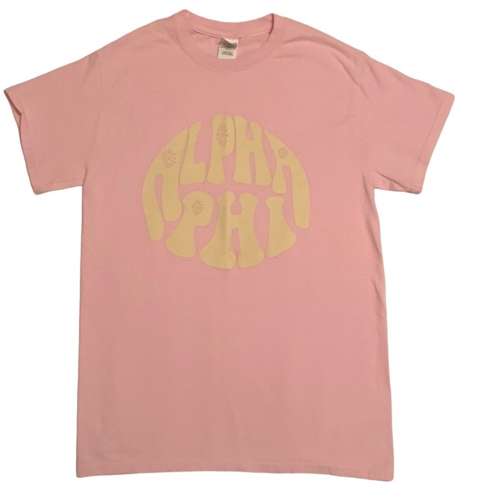 Alpha Phi Flower Logo Tee • Size Small